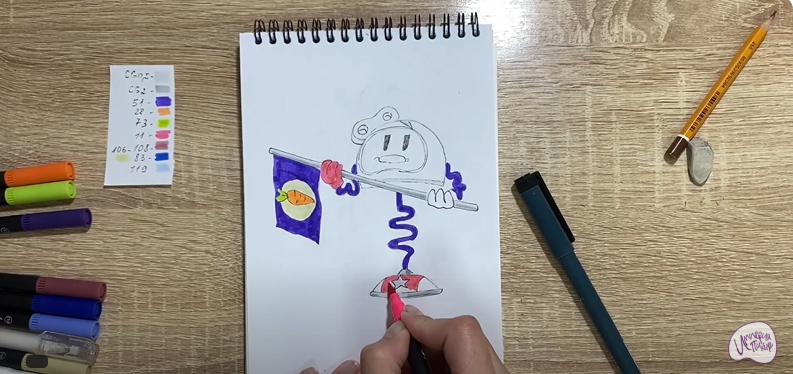 Рисуем Адъютант Мелкотрон из "Геройчики"