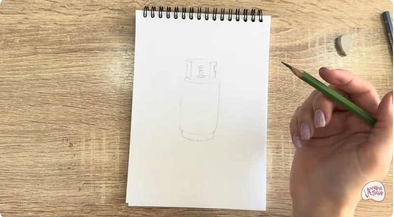 Рисуем Газовый баллон