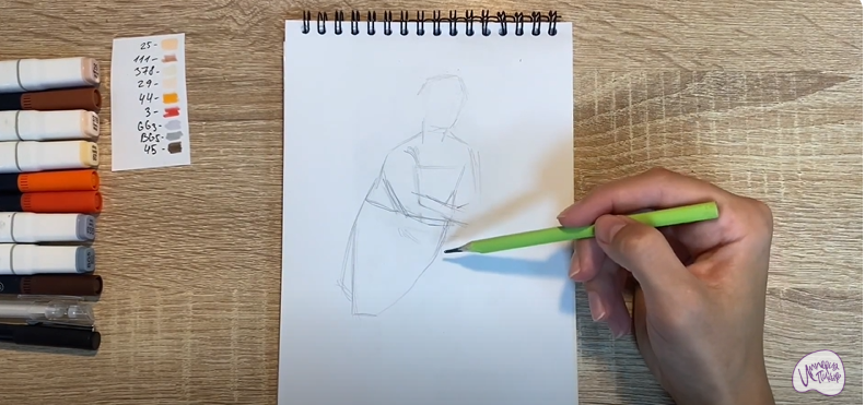 Рисуем Тала из "Моана"