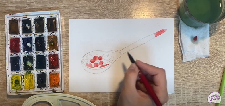 Рисуем Деревянная ложка