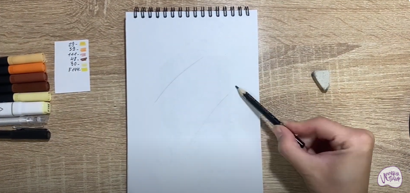 Рисуем Яблочный штрудель