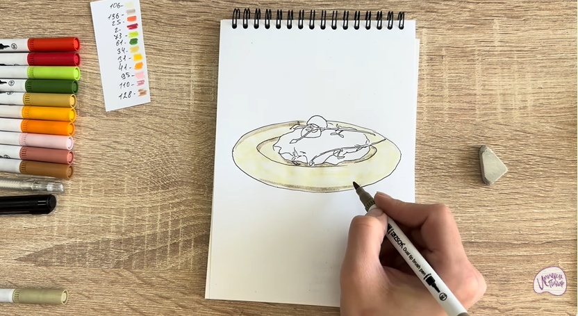 Рисуем Мясо по-французски