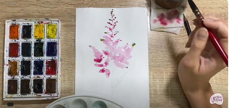 Рисуем Цветок "Астильба"