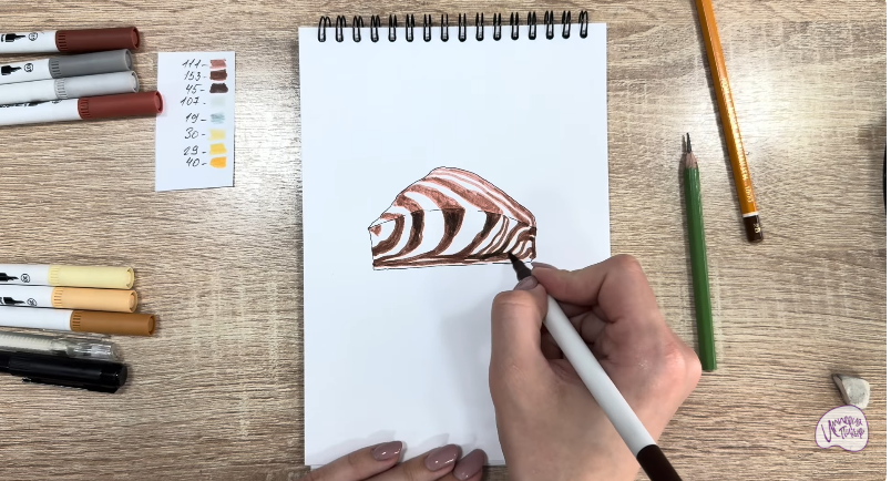 Рисуем Кекс "Зебра"