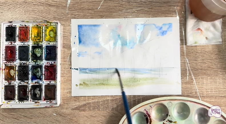 Рисуем Озеро Сукко