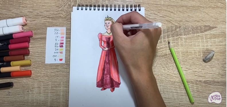 Рисуем Королева Лилиан из "Шрека"