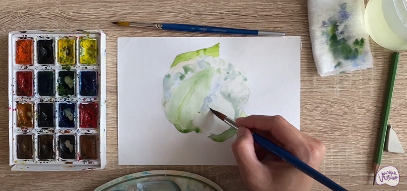 Рисуем Цветная капуста