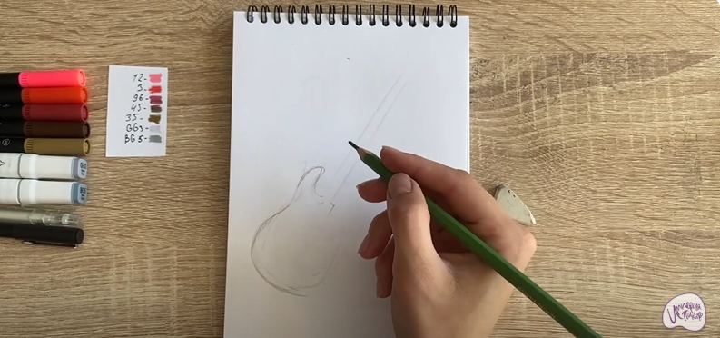 Рисуем Электрогитара