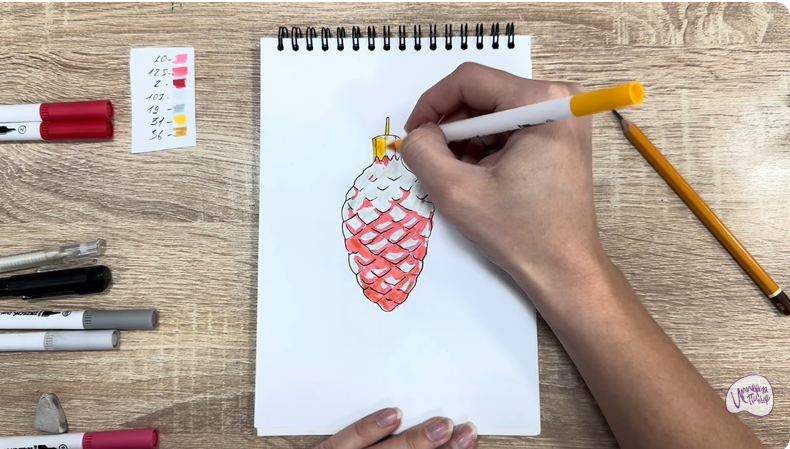 Рисуем Ёлочная игрушка