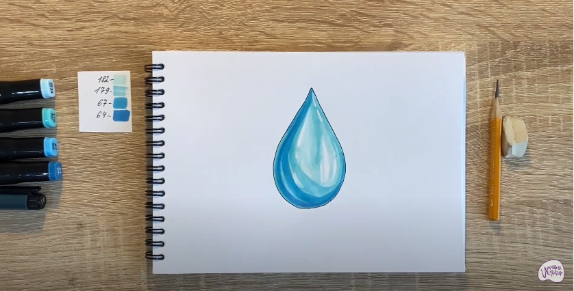 Рисуем Капля воды