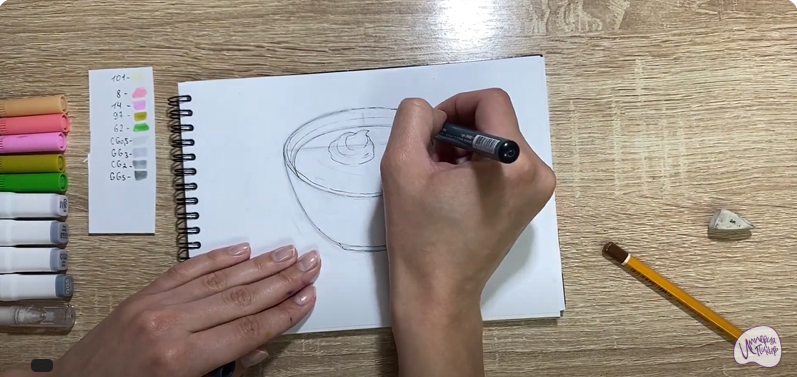 Рисуем Окрошка