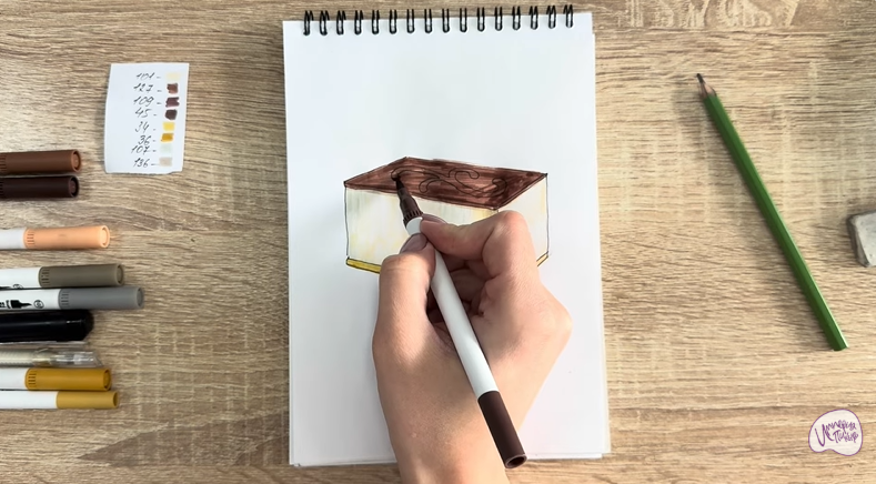 Рисуем Пирожное "Птичье Молоко"