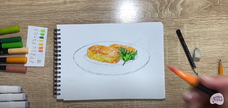 Рисуем Картофельные зразы
