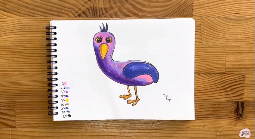 Рисуем Птица Опила
