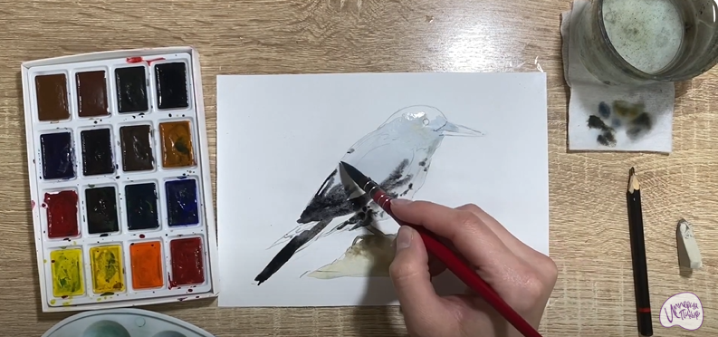 Рисуем Кедровка