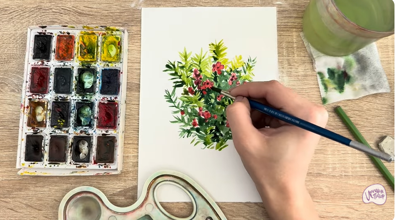 Рисуем Тис ягодный