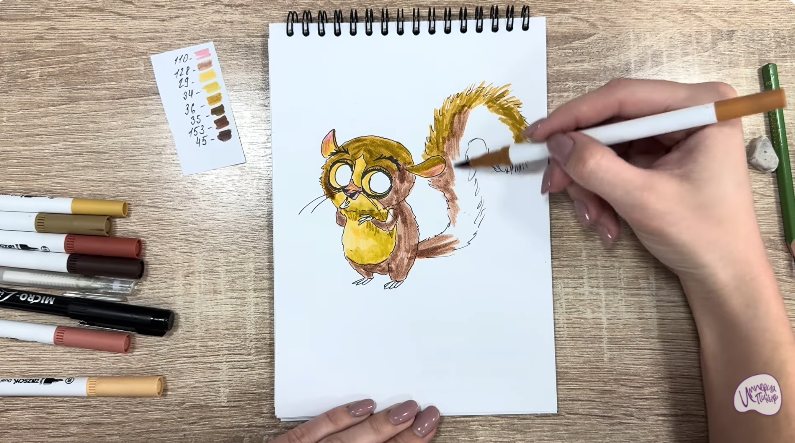 Рисуем Морт из "Мадагаскар"