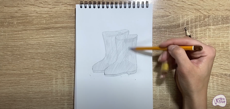 Рисуем Резиновые сапоги