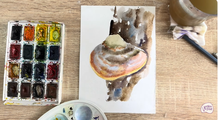 Рисуем Гриб трутовик