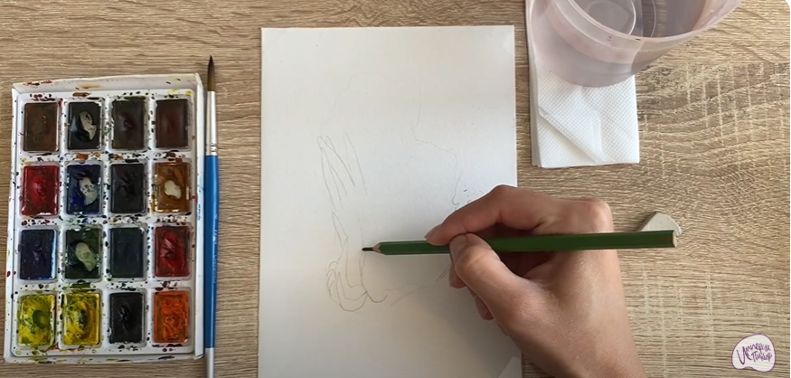 Рисуем Рогатик жёлтый