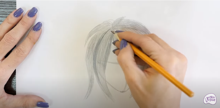 Рисуем Волосы Аниме