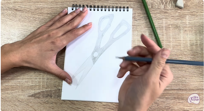 Рисуем Кухонные ножницы