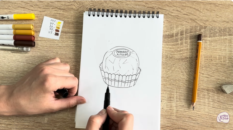 Рисуем Конфета Ферреро