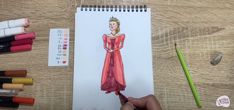 Рисуем Королева Лилиан из "Шрека"