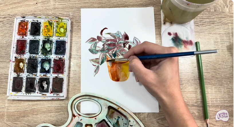 Рисуем Традесканция