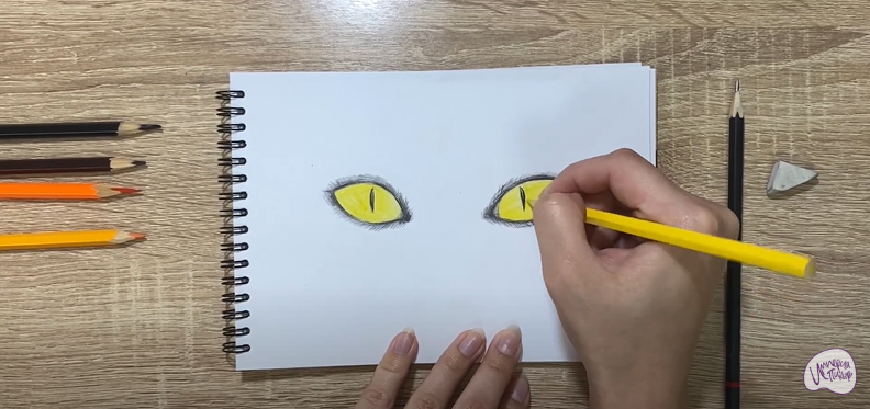 Рисуем Глаза кошки