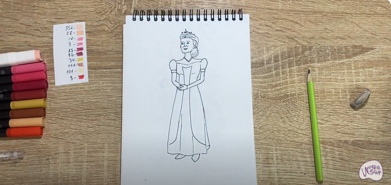 Рисуем Королева Лилиан из "Шрека"