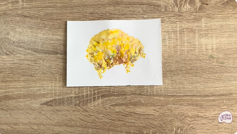 Рисуем Рамария жёлтая