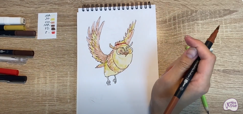 Рисуем Сова из "Царевны"
