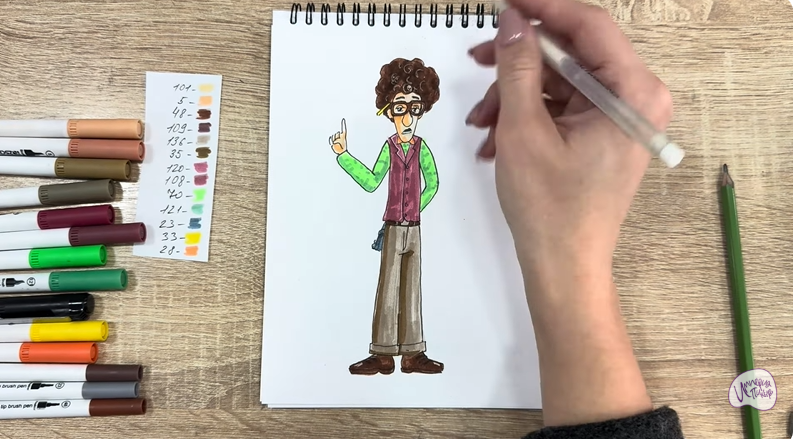 Рисуем Док Динозавров из «Доктор Динозавров»