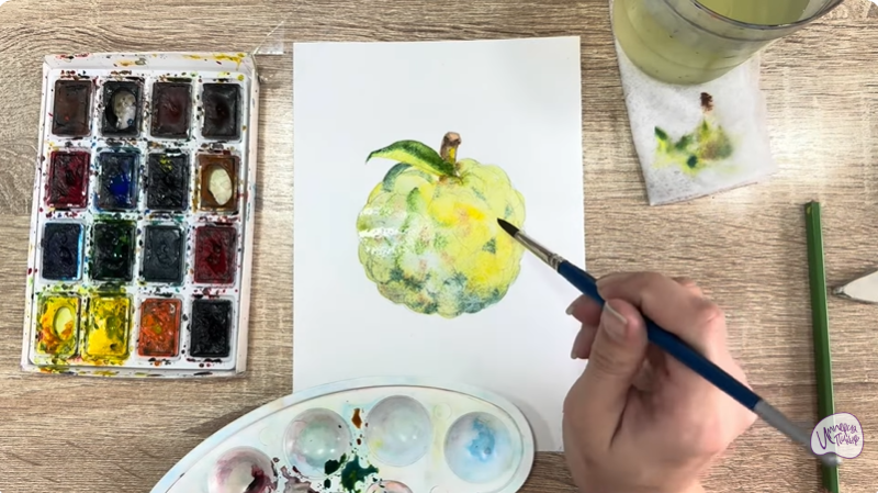 Рисуем Сахарное яблоко