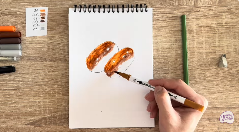 Рисуем Пирожное Картошка