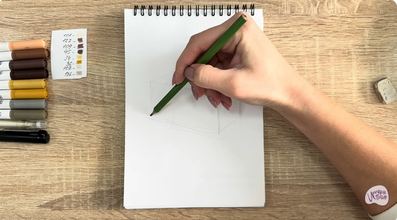 Рисуем Пирожное "Птичье Молоко"