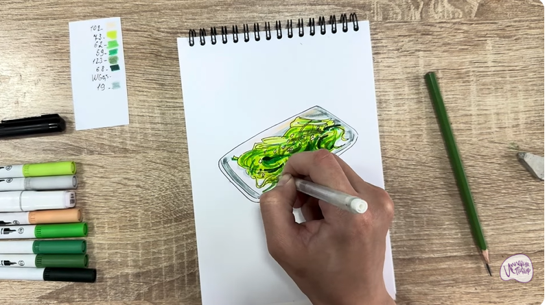 Рисуем Салат "чука"