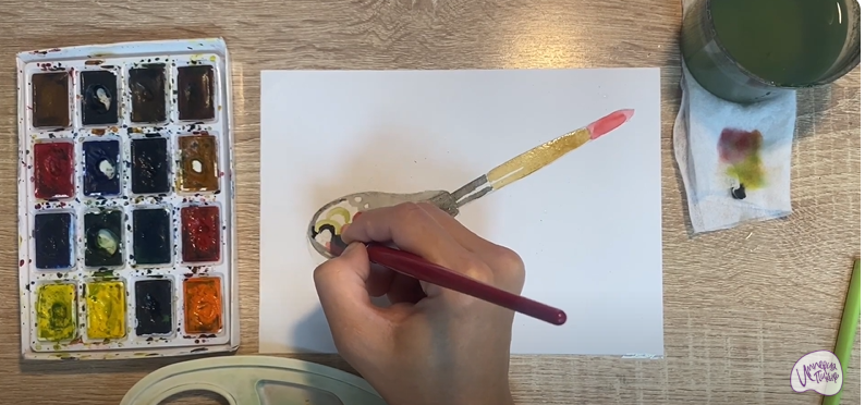 Рисуем Деревянная ложка