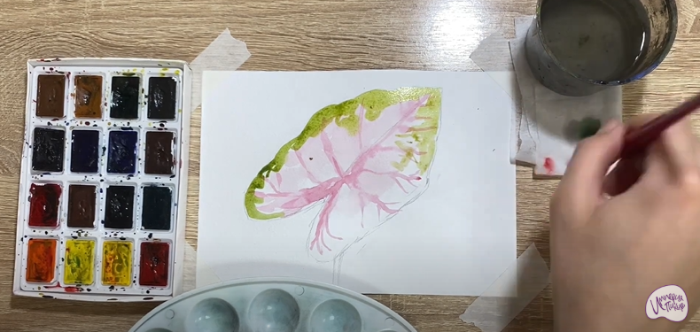 Рисуем Лист каладиума