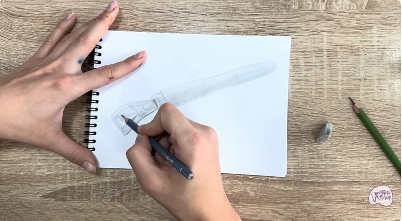 Рисуем Ручка-держатель для сковороды