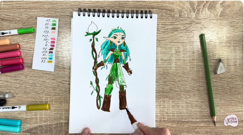 Рисуем Дриада из "Сказочный Патруль"