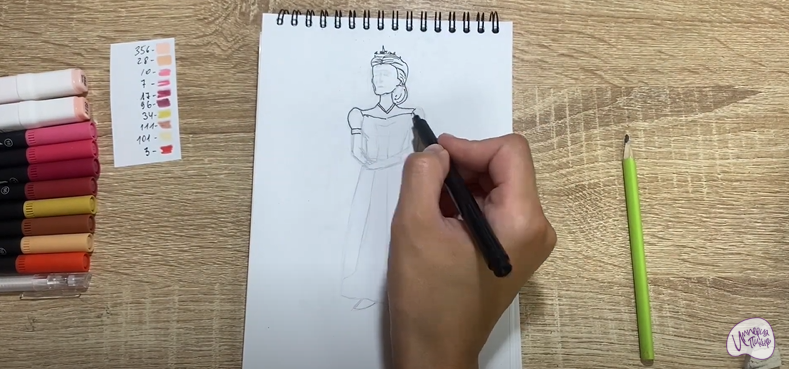 Рисуем Королева Лилиан из "Шрека"