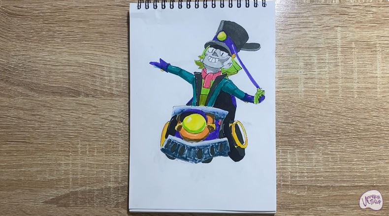 Рисуем Чак из Brawl Stars