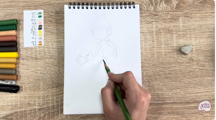 Рисуем Виктор из "герои Энвелла"