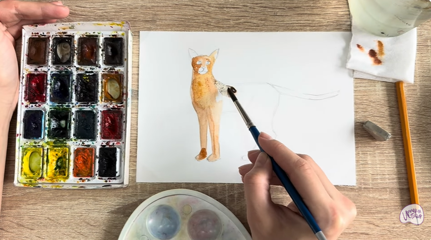 Рисуем Кошка "Чаузи"