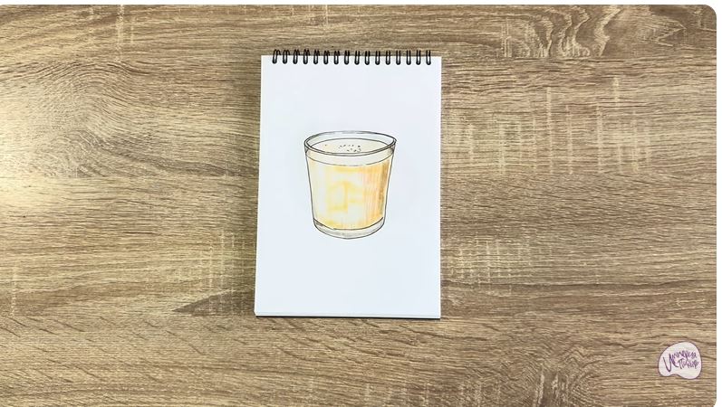 Рисуем Стакан ряженки Рисуем Стакан ряженки