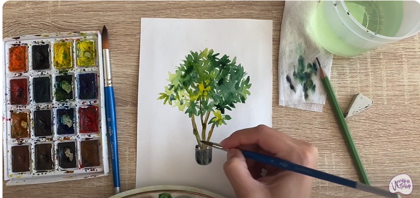 Рисуем Бересклет