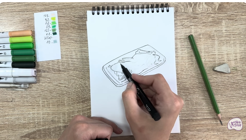 Рисуем Салат "чука"