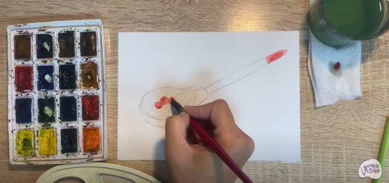 Рисуем Деревянная ложка